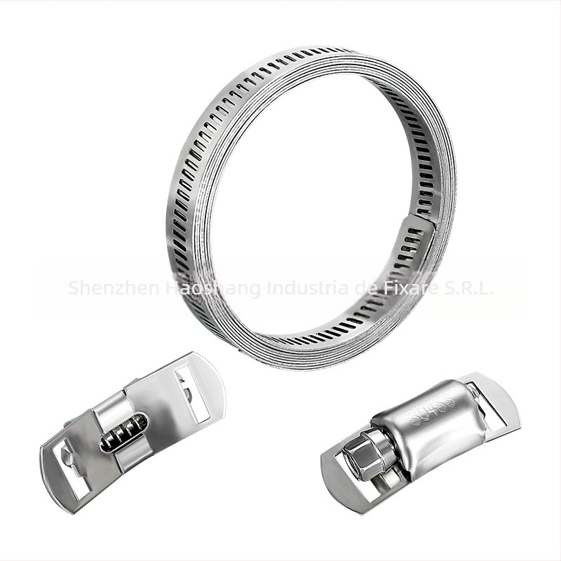 Colier DIY pentru furtun din oțel inoxidabil 304 — stil american, grosime 0,7, lățime bandă 13