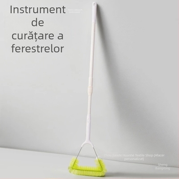 Perie de curățare a plasei de ferestre cu mâner telescopic lung, construcție PP, instrument manual pentru curățare la înălțime