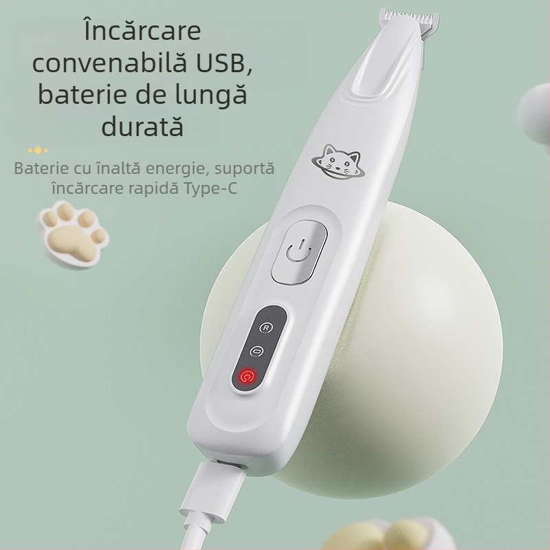 Trimmer pentru blana animalelor de companie – clipper reîncărcabil, corp ABS, potrivit pentru pisici și câini, model S9S