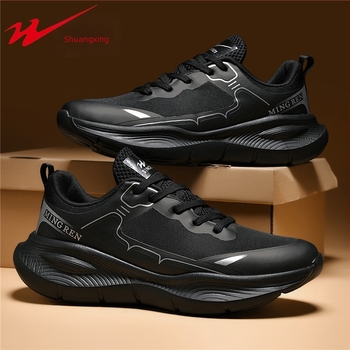 Double Star Pantofi sport casual – Exterior PU+Mesh respirabil, talpă MD, închidere cu șiret, Toamna 2025