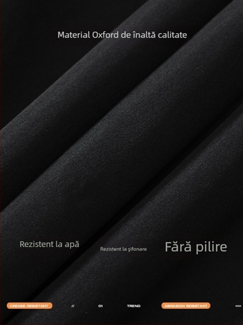 Geacă bărbătească cu glugă, impermeabilă și rezistentă la vânt, model în dungi, croială lejeră, material poliester.