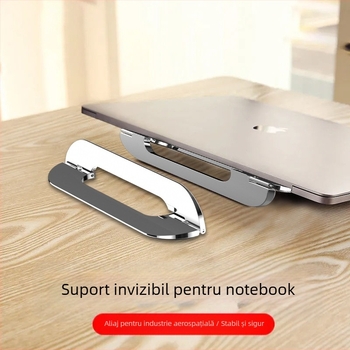 Suport pentru laptop din aliaj de zinc, pliabil, cooling invizibil, universal compatibil