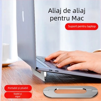 Suport pentru laptop din aliaj de zinc, pliabil, cooling invizibil, universal compatibil