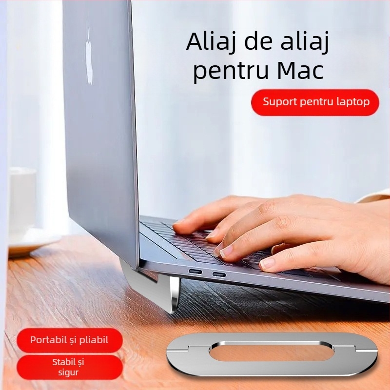 Suport pentru laptop din aliaj de zinc, pliabil, cooling invizibil, universal compatibil