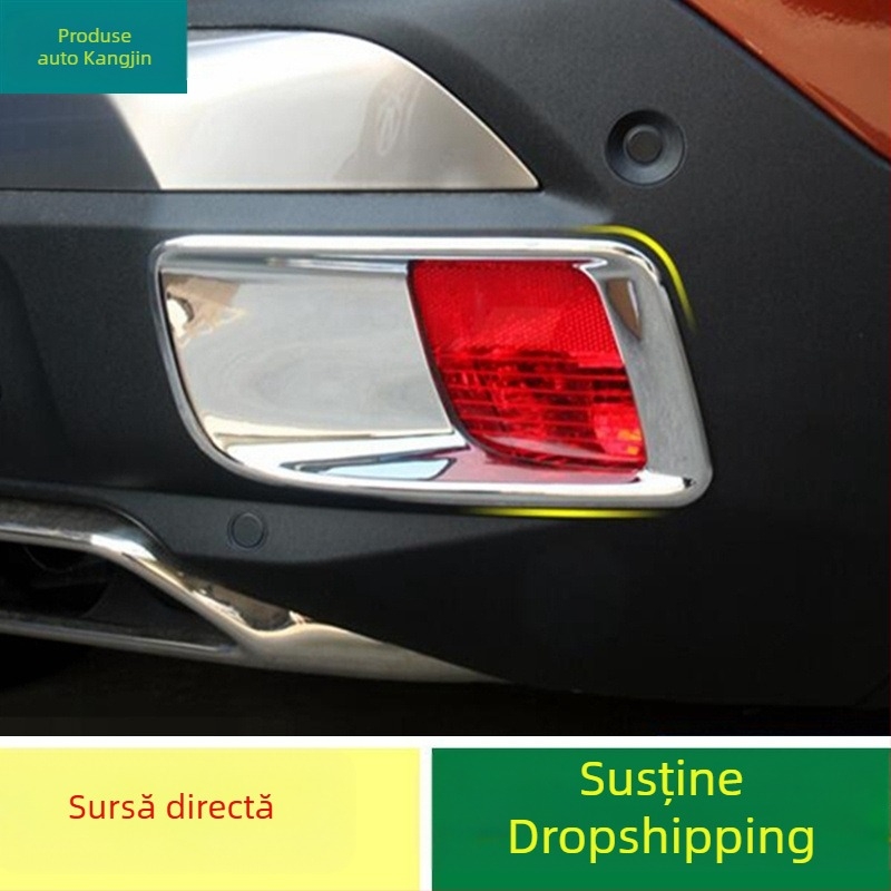 Inel decorativ pentru farul de ceață spate, ABS, electroplată, luciu lucios, pentru Peugeot 4008