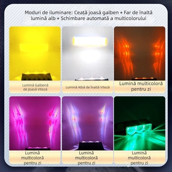 Lumini LED pentru grila auto, model XZ9, aluminiu, 12-36V, compatibilitate universală