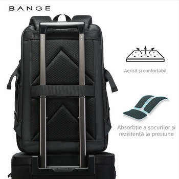 Bange rucsac unisex de călătorie cu capacitate mare, 20-35L, material membranat, pliabil, curea de umăr curbată