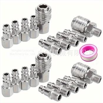 Set conector pneumatic rapid, filet intern feminin, conectori pentru furtunul compresorului de aer, montaj prin răsucire rapidă, set de 20 de piese