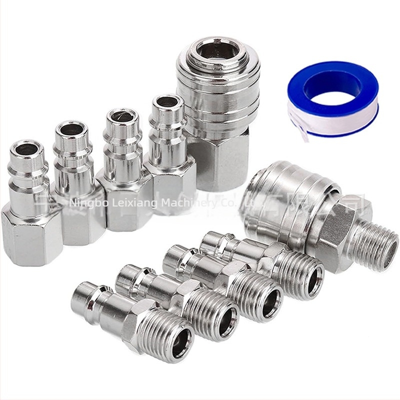 Set conector pneumatic rapid, filet intern feminin, conectori pentru furtunul compresorului de aer, montaj prin răsucire rapidă, set de 20 de piese
