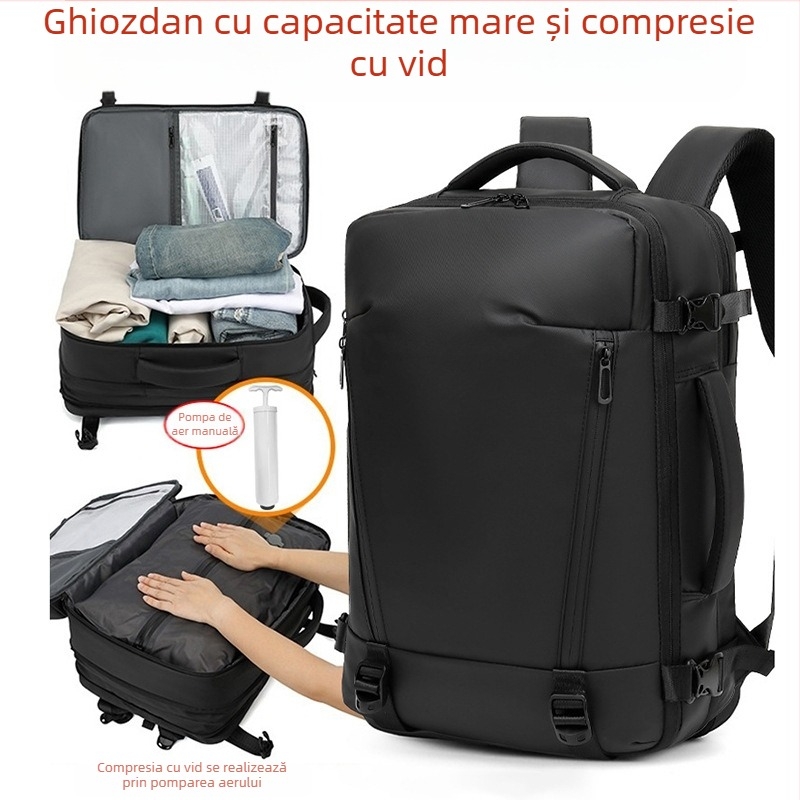 Rucsac pentru laptop, extensibil, unisex, nailon, 20–35L, curea cu pernă de aer