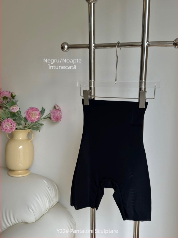 Boxeri shapewear talie înaltă, nailon respirant, control abdomen, ridicare șolduri, fără dungi vizibile