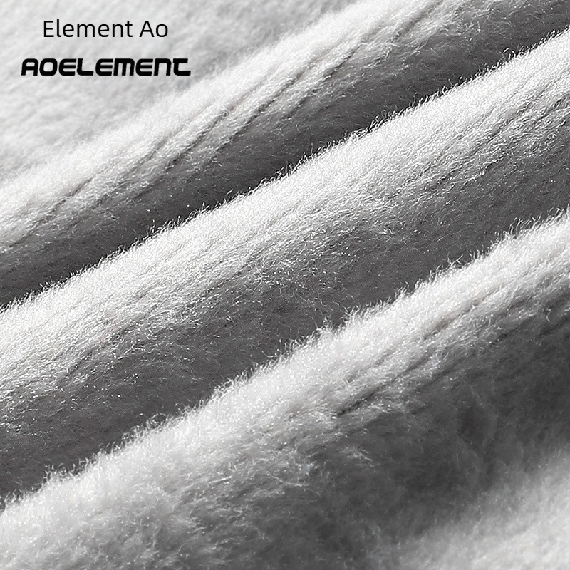 Lenjerie termică bărbătească cu căptușeală fleece, țesut tricotat, talie medie, fără cusături, poliester