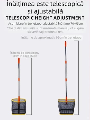 Recuperator de mingi pentru ping-pong și badminton, antrenamente cu mingi multiple, corp din oțel, 1,2 kg, capacitate mare, pentru sală