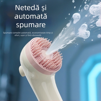 Perie portabilă electrică pentru baie, pentru animale de companie cu bule – pentru câini și pisici, elimină părul liber, ABS