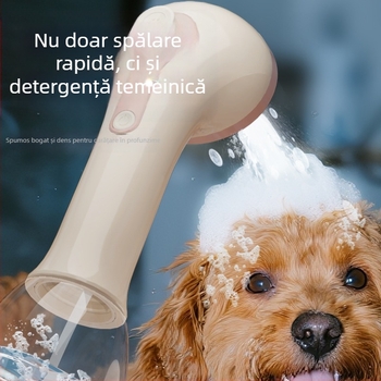 Perie portabilă electrică pentru baie, pentru animale de companie cu bule – pentru câini și pisici, elimină părul liber, ABS