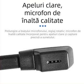 Headset cu fir cu microfon, conectare USB, 20–20 kHz, impedanță 32 Ω, sensibilitate 98 dB