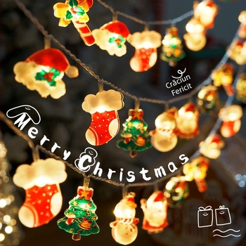 Ghirlandă decorativă de lumini de Crăciun, alimentare cu baterie, intrare 220V, IP44, 3000 lm, 3000 h