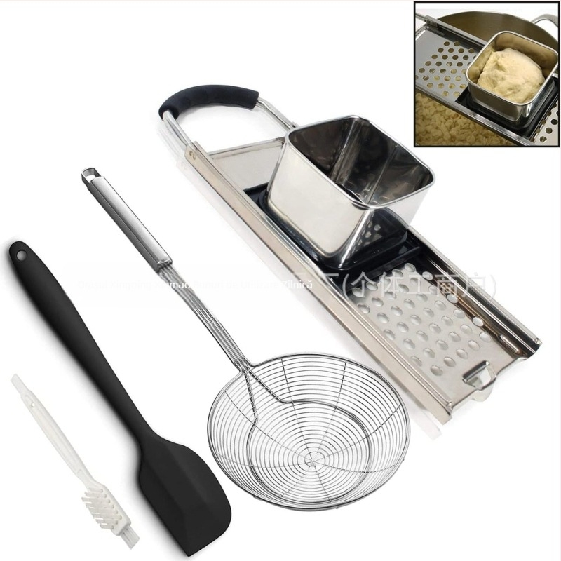 Set de instrumente pentru prepararea dumplings și tăițeilor cu ou, oțel inoxidabil + silicon, Chunmao, stil tradițional chinezesc