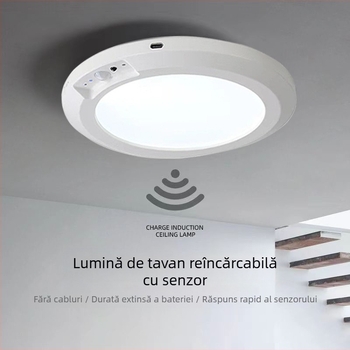 Lumină de plafon LED cu senzor de corp uman, rază de acoperire 5–10 m², tensiune ≤36V