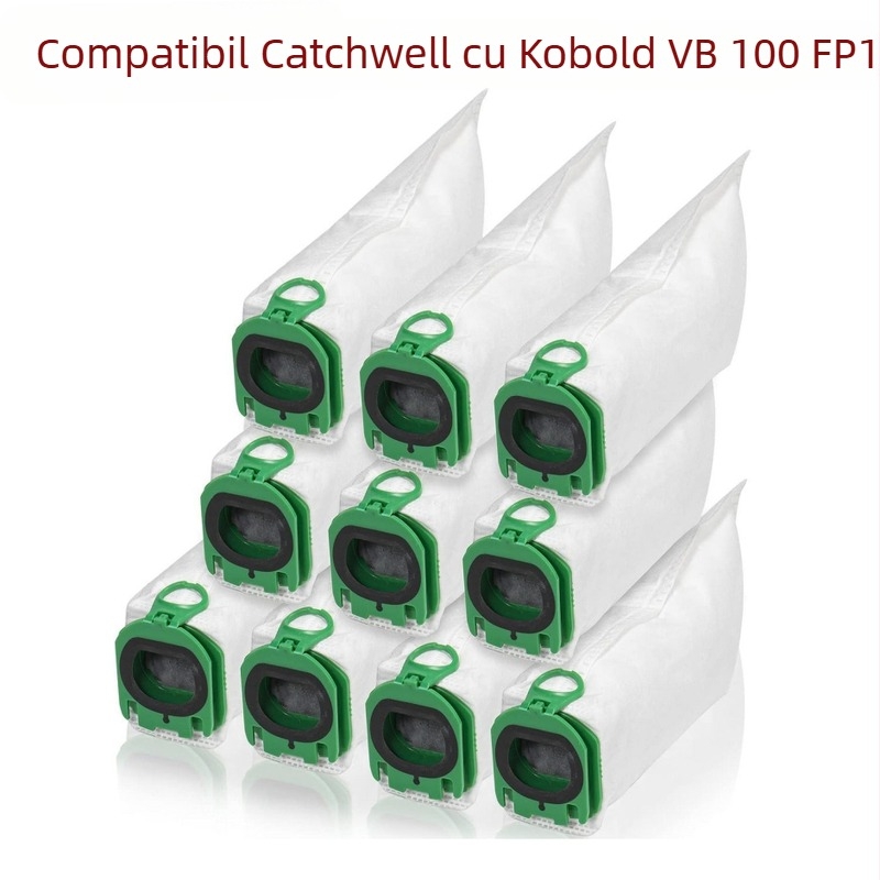 Catchwell sac de praf pentru aspirator Vorwerk Kobold VB100 / VB100 FP10, model H-V6-063, utilizare casnică
