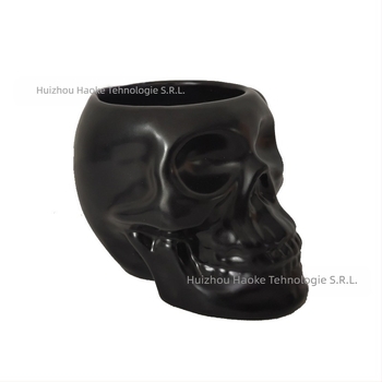 Cană ceramică cu craniu, temă Halloween, ambalată într-o cutie de cadouri din hârtie, potrivită pentru cadouri de afaceri