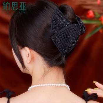 Clema pentru păr Gripper cu cristale artificiale — stil fluture, design original, finisaj Seiko, accesorii pentru păr pentru femei