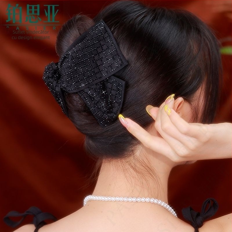 Clema pentru păr Gripper cu cristale artificiale — stil fluture, design original, finisaj Seiko, accesorii pentru păr pentru femei