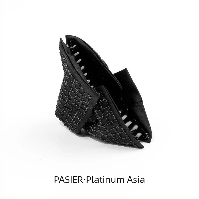 Clema pentru păr Gripper cu cristale artificiale — stil fluture, design original, finisaj Seiko, accesorii pentru păr pentru femei