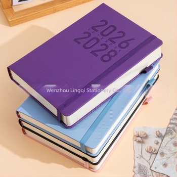 Caiet cu copertă din piele sintetică, legare cu ață și adeziv, Daolin paper, 80G, 300–400 pagini, stil birou de afaceri