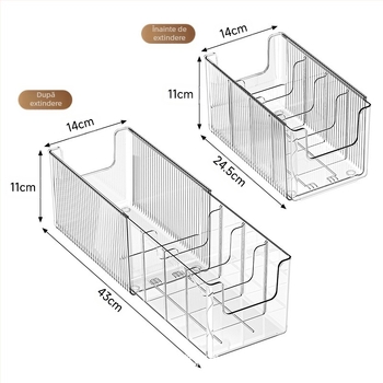 Cutie pentru medicamente, cutie PET cu compartimente, din plastic, fără capac