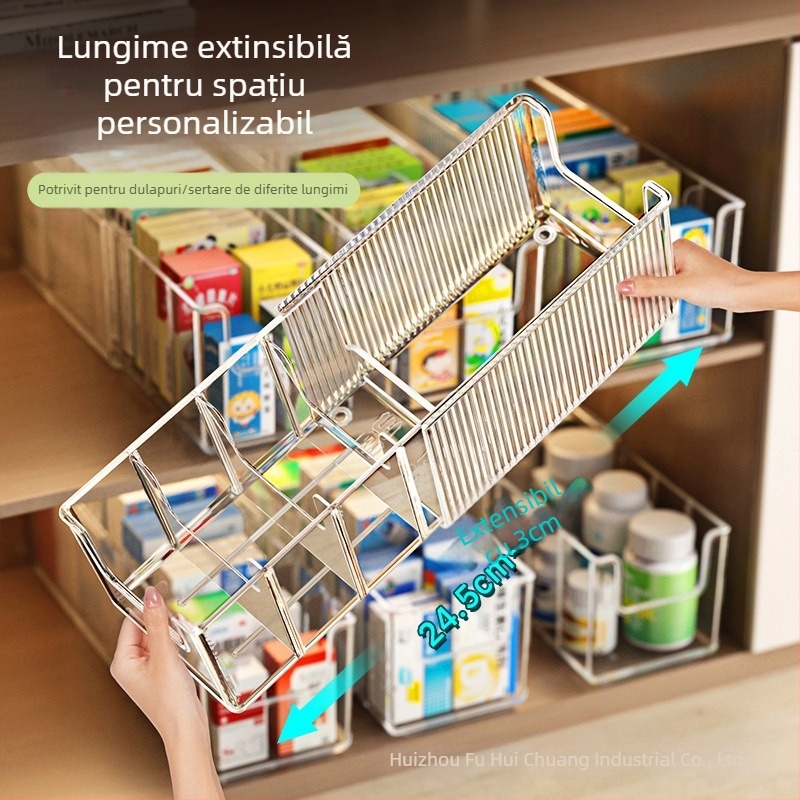 Cutie pentru medicamente, cutie PET cu compartimente, din plastic, fără capac