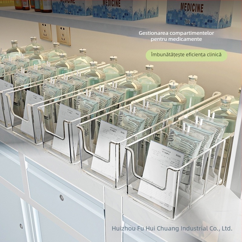 Cutie pentru medicamente, cutie PET cu compartimente, din plastic, fără capac