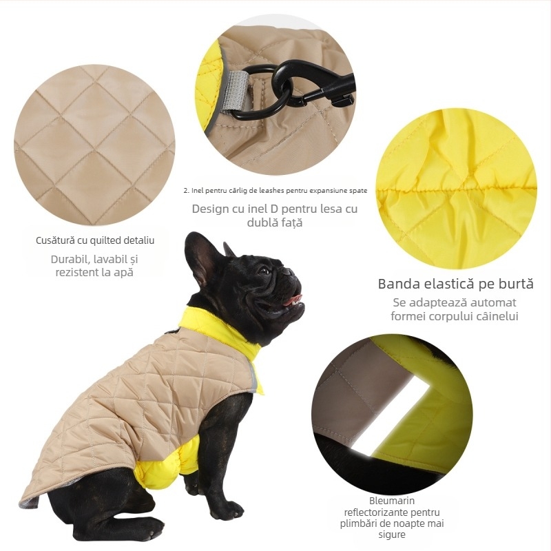 Palton pentru câini din poliester, TAGOON, îmbrăcăminte pentru animale de companie unisex