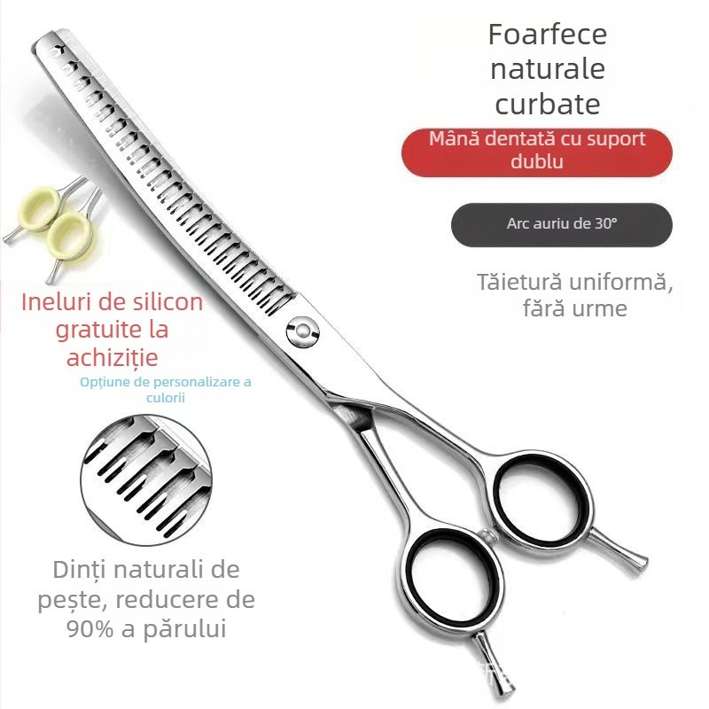 Foarfece pentru îngrijire a câinilor, Crazy Shear, oțel inoxidabil, ambalaj 120 bucăți, licențiere pentru etichetare privată