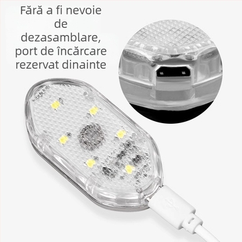Lampă ambientală LED pentru mașină cu lampă de citire tactilă, lumină la pragul ușilor și iluminare cu senzor (Compatibilitate universală, control prin atingere, lampă de citire, iluminare cu senzor)