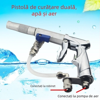 Pistol de curățare aer-apă, dual-use, cu presiune înaltă pentru spălarea auto, cap ABS, design cu două conducte
