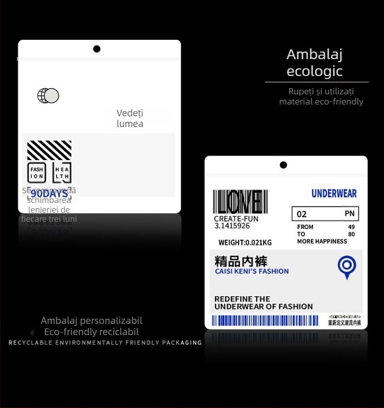 Slipuri bărbătești din bumbac, talie medie, respirabile, căptușeală din bumbac în zona inghinală, Iarna 2023