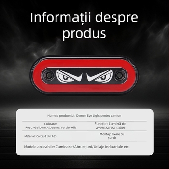 Lumină laterală Demon Eye pentru camion (ND, ABS, 12-24V, ND565214, remorcă de camion)