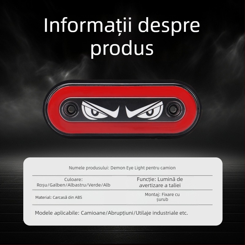 Lumină laterală Demon Eye pentru camion (ND, ABS, 12-24V, ND565214, remorcă de camion)