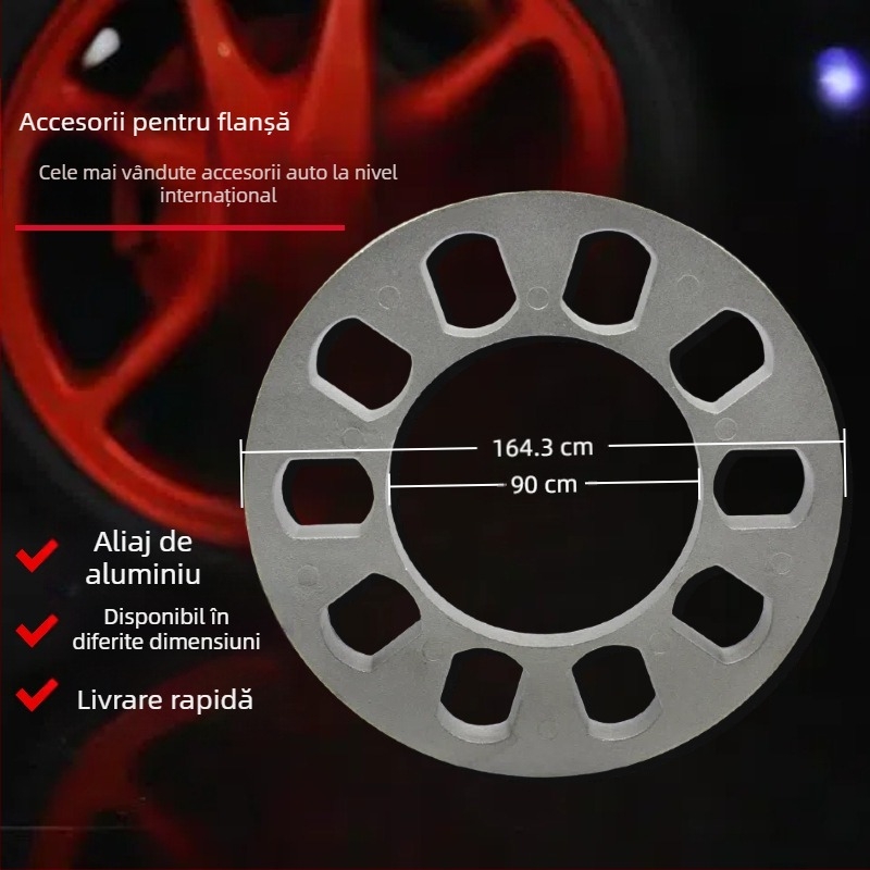 TIROL flanșă pentru butucul de roată din aliaj de aluminiu — model cu 5 și 4 găuri, grosime 12 mm, personalizare disponibilă