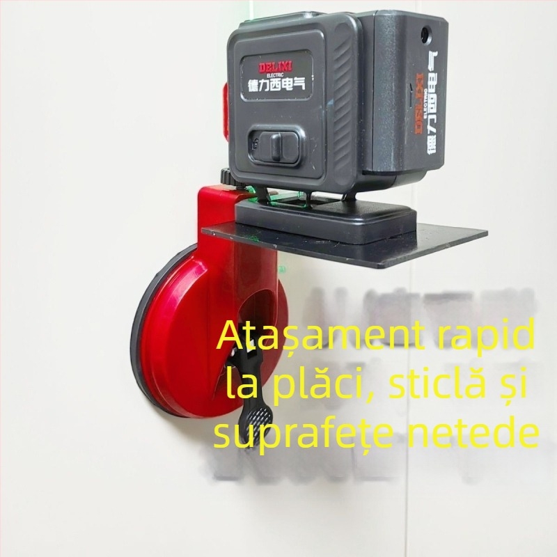 Nivel laser cu ventuză pentru plăci ceramice și sticlă, montaj pe perete exterior, precizie înaltă, Strength Factory