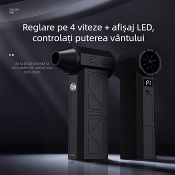 Ventilator cu turbina portabil, mini pentru camping în aer liber, cu viteză mare, fără peri