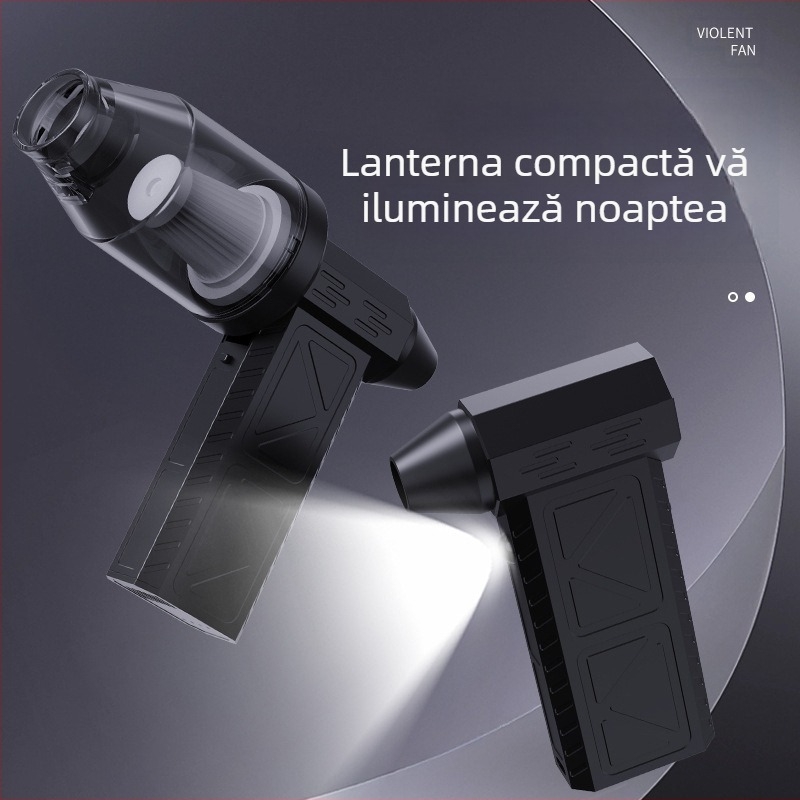 Ventilator cu turbina portabil, mini pentru camping în aer liber, cu viteză mare, fără peri