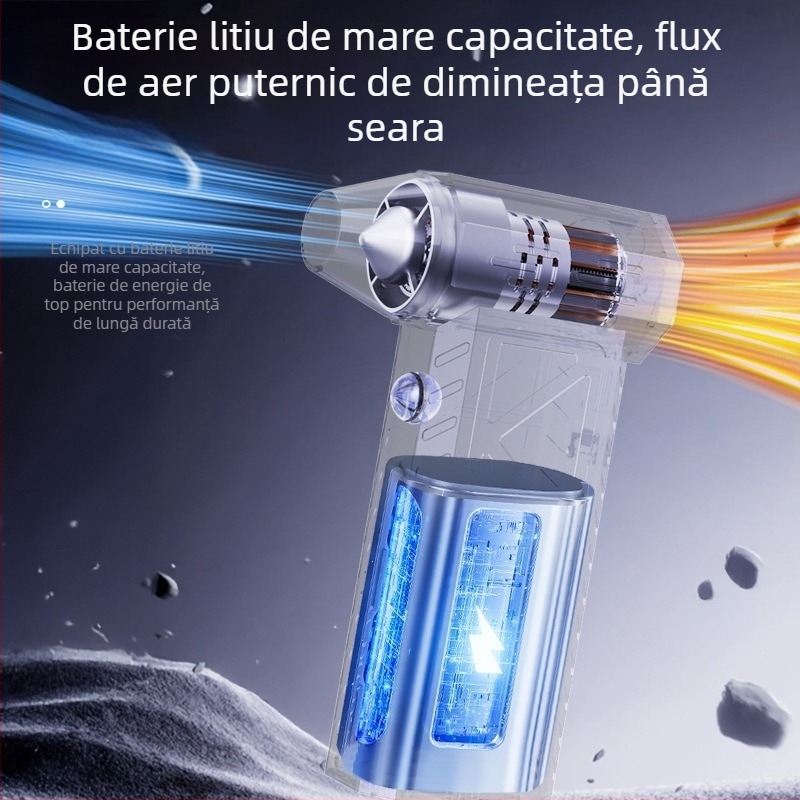 Ventilator cu turbina portabil, mini pentru camping în aer liber, cu viteză mare, fără peri
