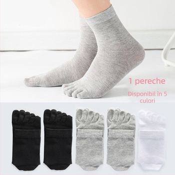 Șosete de yoga cu degete din bumbac, respirante, antibacteriene, absorbante de transpirație, deodorante, unisex, patru anotimpuri