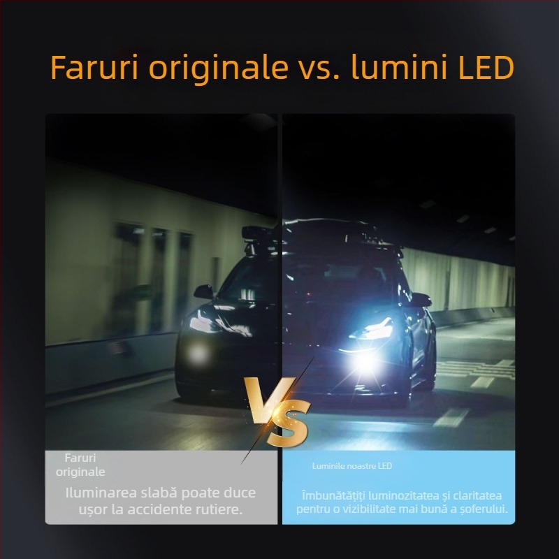 Lumină LED de ceață pentru autovehicule H8/H11 1156/1157 T15, 12-24V, 3000LM, 6000K, aliaj de aluminiu