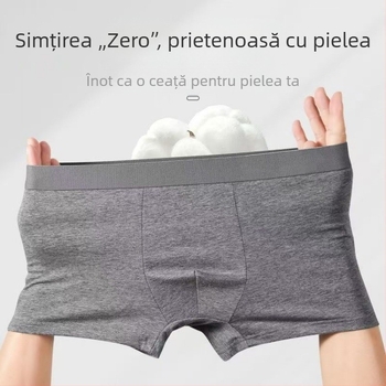 Boxeri bărbați din bumbac, antibacterieni, respirabili, talie medie, 95-100% bumbac