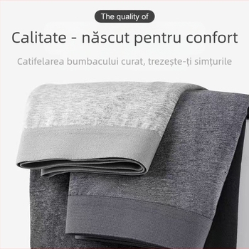 Boxeri bărbați din bumbac, antibacterieni, respirabili, talie medie, 95-100% bumbac