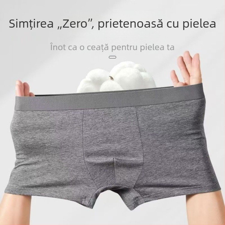 Boxeri bărbați din bumbac, antibacterieni, respirabili, talie medie, 95-100% bumbac