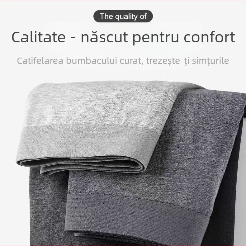 Boxeri bărbați din bumbac, antibacterieni, respirabili, talie medie, 95-100% bumbac